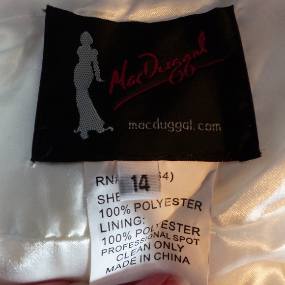 White formal NWT Size 14 Mac Duggal Designer - Picture 3 of 5